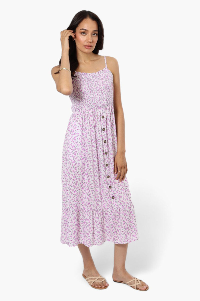 Purple floral maxi best sale