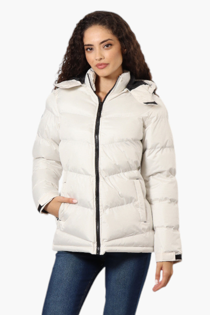 Canada Weather Gear Solid Bubble Bomber Jacket White