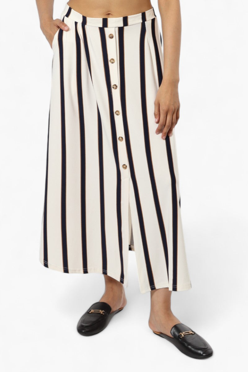 Button down striped skirt best sale