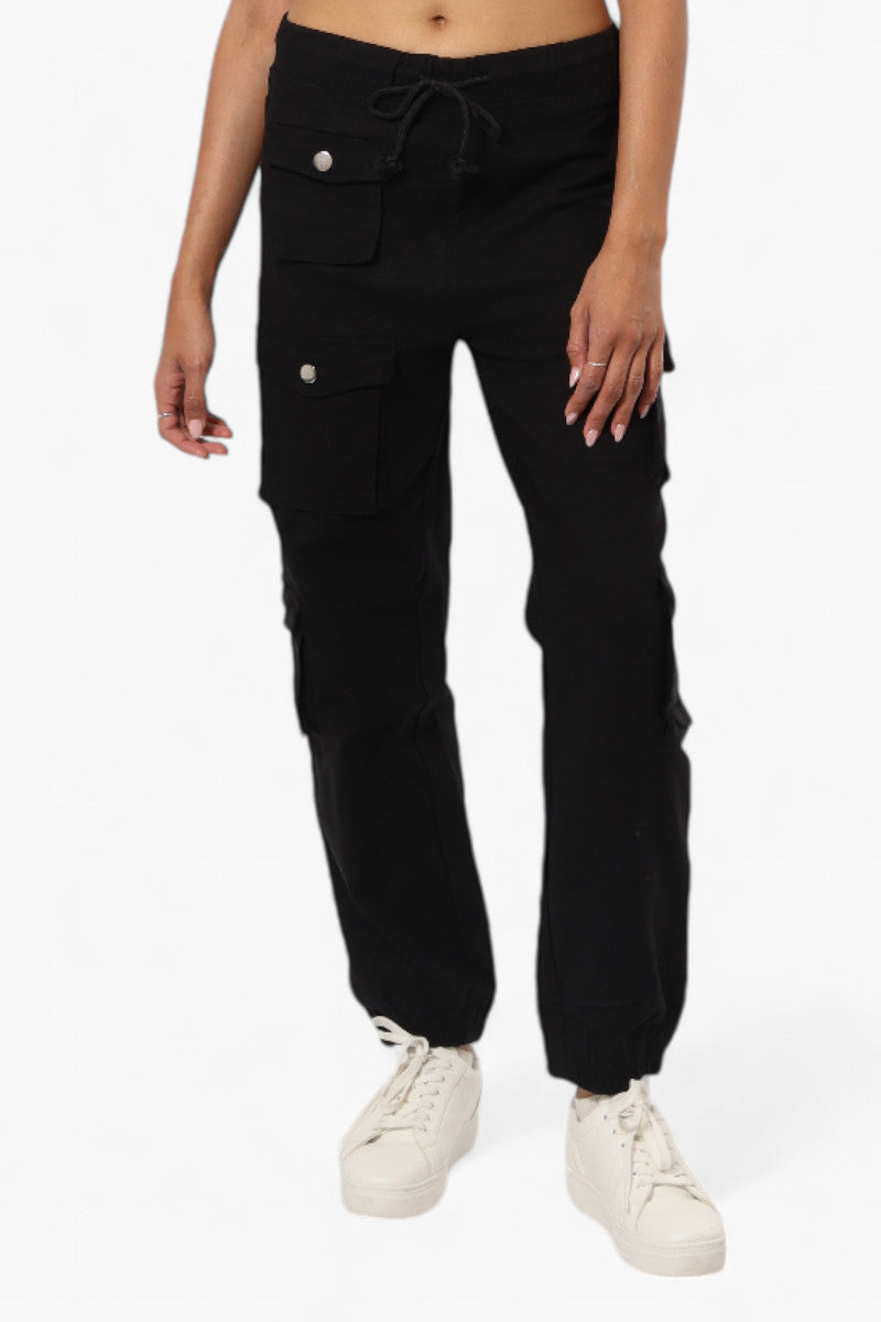 Black pocket trousers best sale