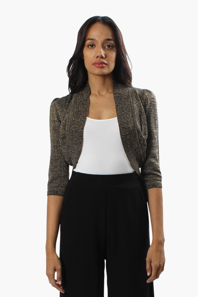 Gold sales shrug cardigan