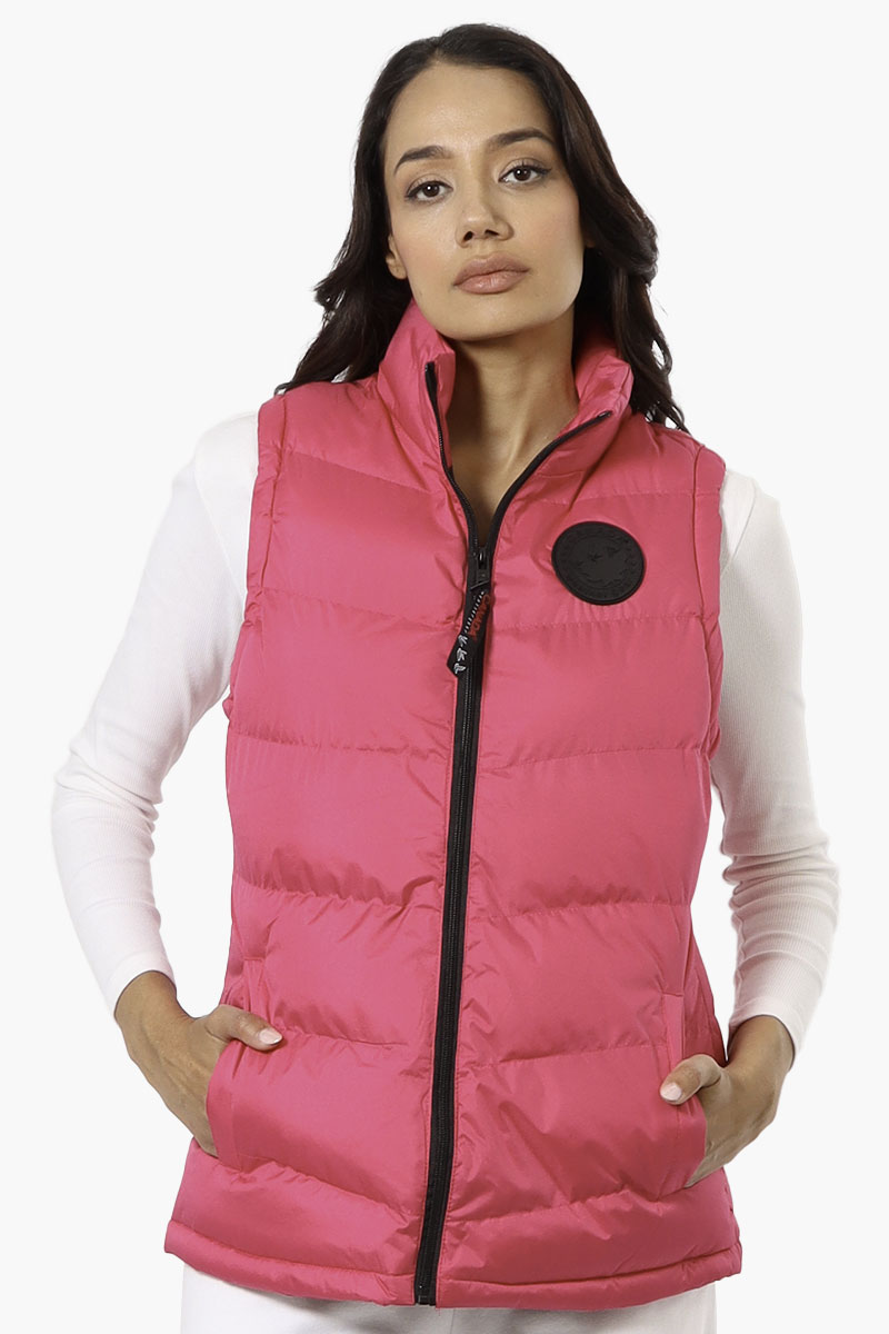 Canada Weather Gear Solid Bubble Vest - Pink - Womens Vests - Fairweather