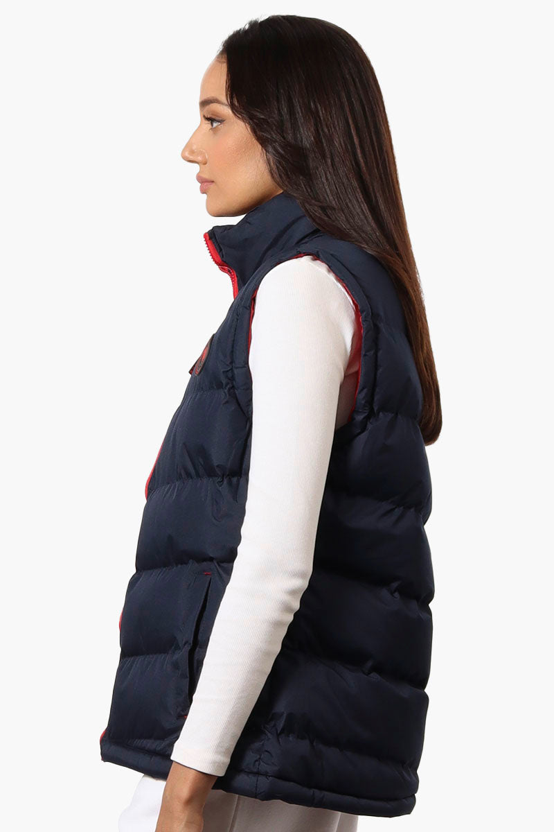 Super Triple Goose Solid Bubble Vest - Navy - Womens Vests - Fairweather