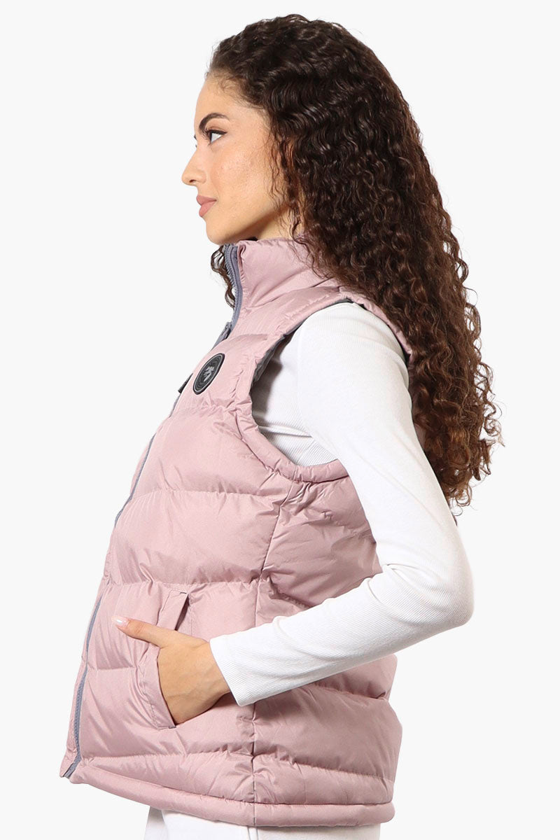 Super Triple Goose Solid Bubble Vest - Pink - Womens Vests - Fairweather