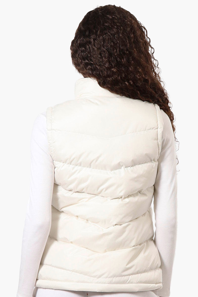 Super Triple Goose Solid Bubble Vest - White - Womens Vests - Fairweather