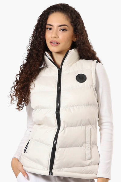 Super Triple Goose Solid Bubble Vest - White - Womens Vests - Fairweather