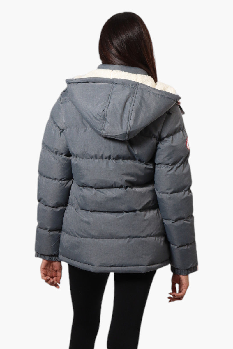 Canada Weather Gear Solid Bubble Bomber Jacket - Grey - Womens Bomber Jackets - Fairweather