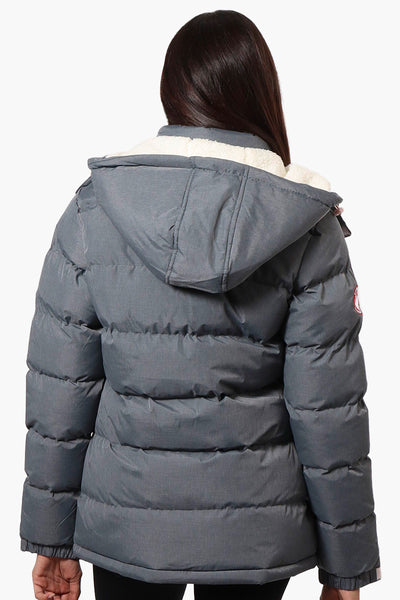 Canada Weather Gear Solid Bubble Bomber Jacket - Grey - Womens Bomber Jackets - Fairweather