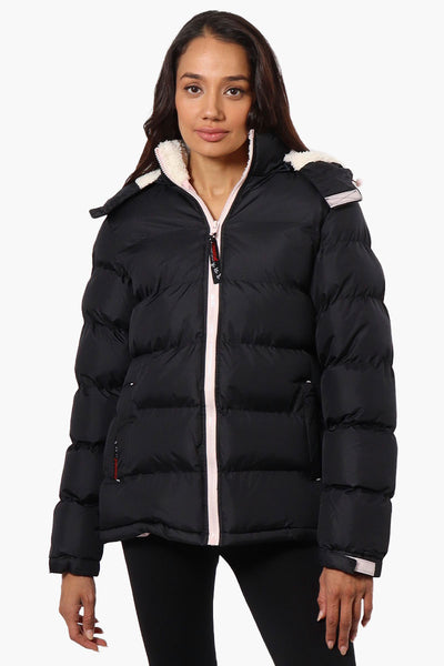 Canada Weather Gear Solid Bubble Bomber Jacket - Navy - Womens Bomber Jackets - Fairweather