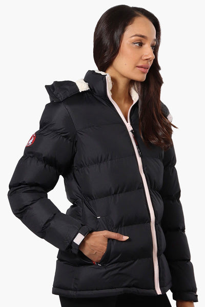 Canada Weather Gear Solid Bubble Bomber Jacket - Navy - Womens Bomber Jackets - Fairweather