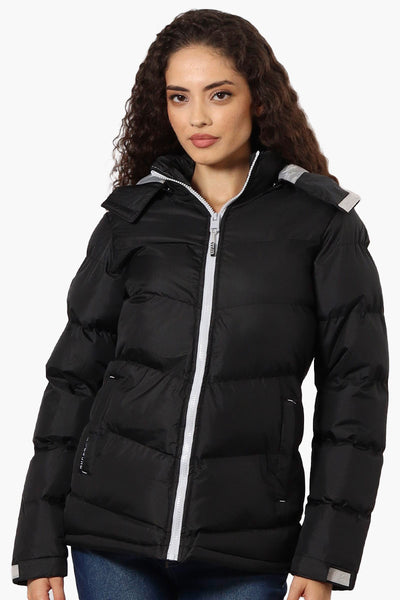 Canada Weather Gear Solid Bubble Bomber Jacket - Black - Womens Bomber Jackets - Fairweather