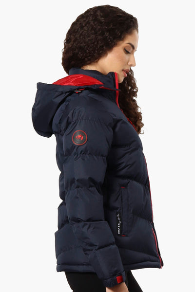 Canada Weather Gear Solid Bubble Bomber Jacket - Navy - Womens Bomber Jackets - Fairweather