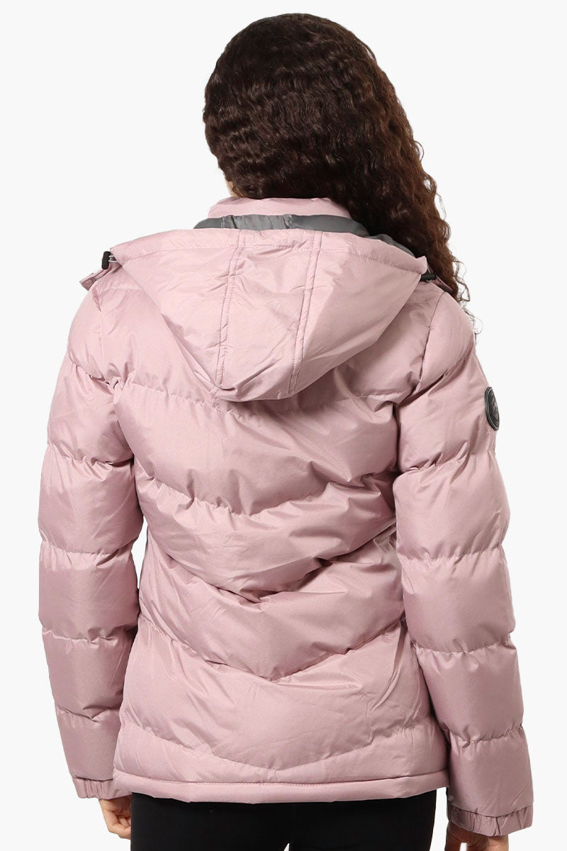 Canada Weather Gear Solid Bubble Bomber Jacket - Pink - Womens Bomber Jackets - Fairweather