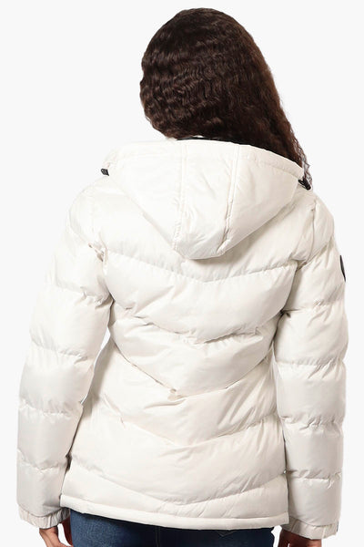 Canada Weather Gear Solid Bubble Bomber Jacket - White - Womens Bomber Jackets - Fairweather