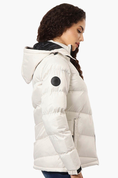 Canada Weather Gear Solid Bubble Bomber Jacket - White - Womens Bomber Jackets - Fairweather