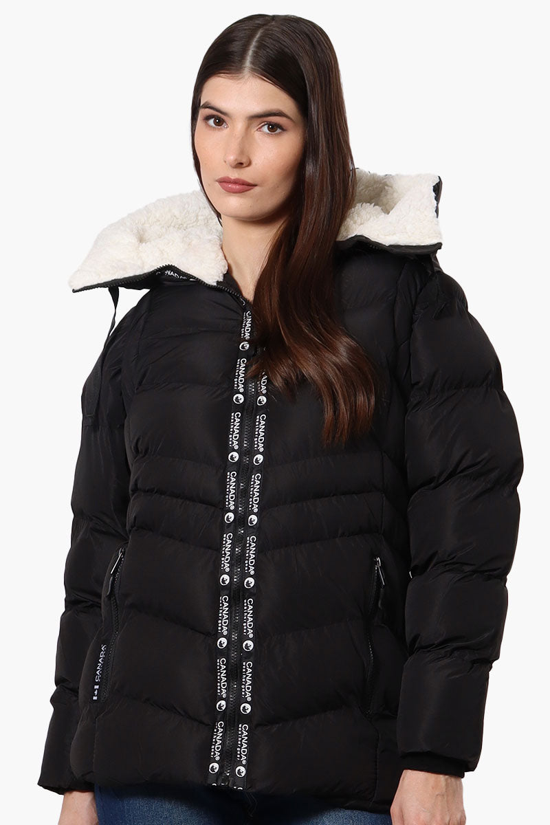 Canada Weather Gear Zip Off Sleeve Bomber Jacket - Black - Womens Bomber Jackets - Fairweather