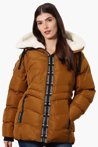 Canada Weather Gear Zip Off Sleeve Bomber Jacket - Brown - Womens Bomber Jackets - Fairweather