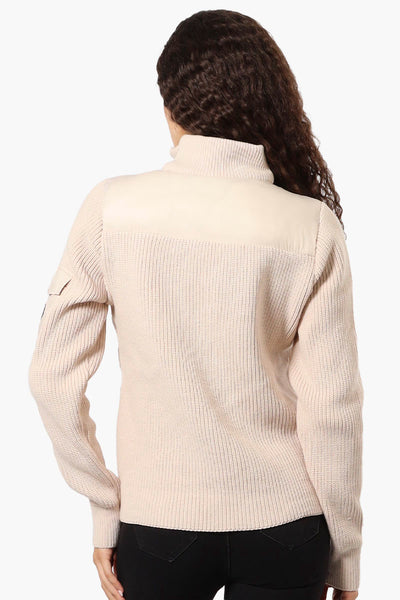 Canada Weather Gear Sweater Knit Polyfill Lightweight Jacket - Cream - Womens Lightweight Jackets - Fairweather