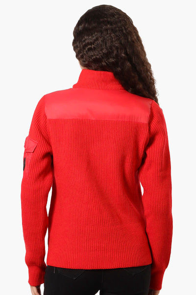 Canada Weather Gear Sweater Knit Polyfill Lightweight Jacket - Red - Womens Lightweight Jackets - Fairweather