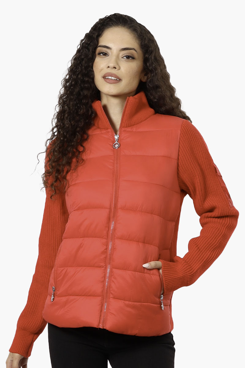 Canada Weather Gear Sweater Knit Polyfill Lightweight Jacket - Red - Womens Lightweight Jackets - Fairweather