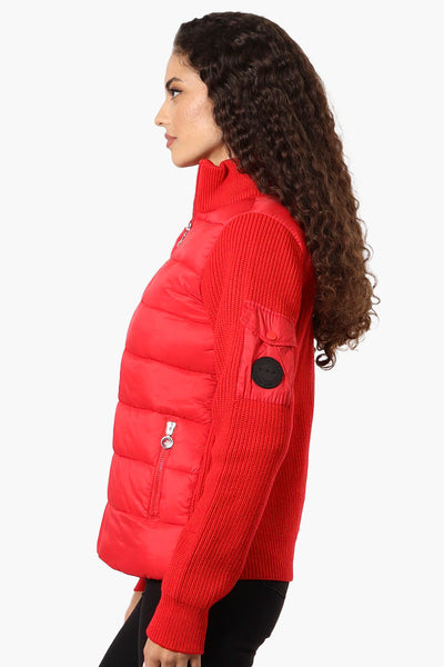 Canada Weather Gear Sweater Knit Polyfill Lightweight Jacket - Red - Womens Lightweight Jackets - Fairweather