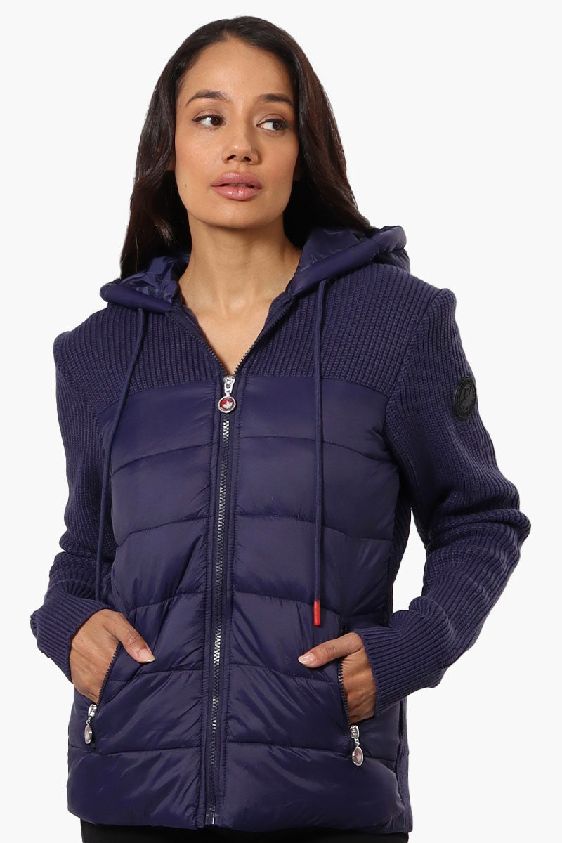 Canada Weather Gear Sweater Knit Polyfill Lightweight Jacket - Navy - Womens Lightweight Jackets - Fairweather