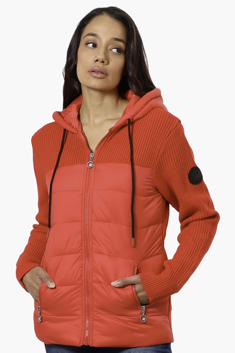 Canada Weather Gear Sweater Knit Polyfill Lightweight Jacket - Red - Womens Lightweight Jackets - Fairweather