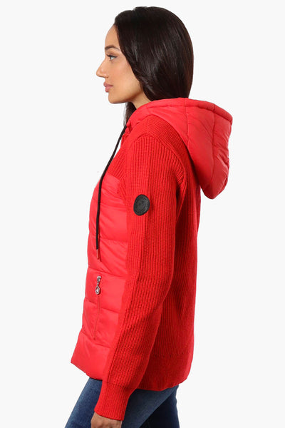 Canada Weather Gear Sweater Knit Polyfill Lightweight Jacket - Red - Womens Lightweight Jackets - Fairweather