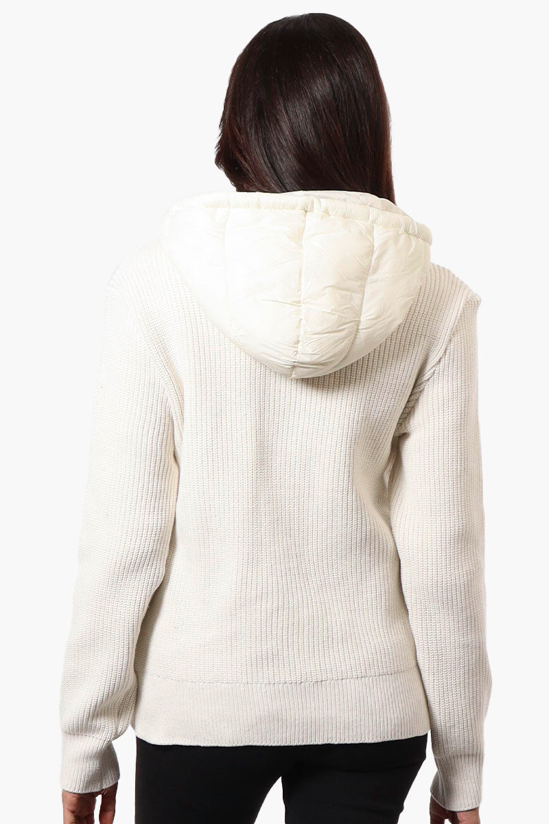 Canada Weather Gear Sweater Knit Polyfill Lightweight Jacket - White - Womens Lightweight Jackets - Fairweather