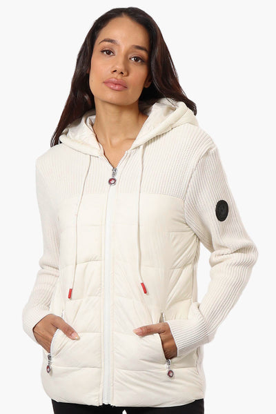 Canada Weather Gear Sweater Knit Polyfill Lightweight Jacket - White - Womens Lightweight Jackets - Fairweather