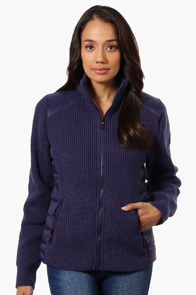 Canada Weather Gear Sweater Knit Zip Up Lightweight Jacket - Navy - Womens Lightweight Jackets - Fairweather