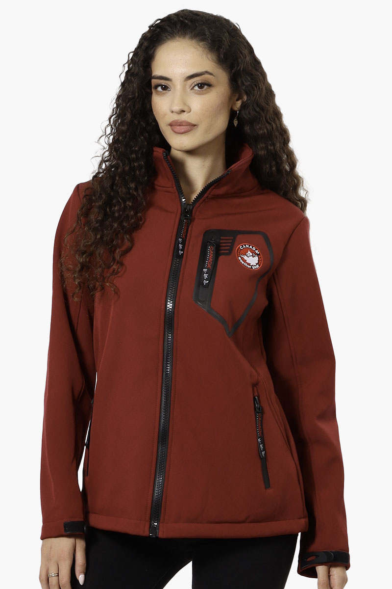 Canada Weather Gear Fleece Lined Zip Pocket Lightweight Jacket - Red - Womens Lightweight Jackets - Fairweather