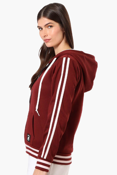 Canada Weather Gear Hooded Sherpa Lined Lightweight Jacket - Burgundy - Womens Lightweight Jackets - Fairweather