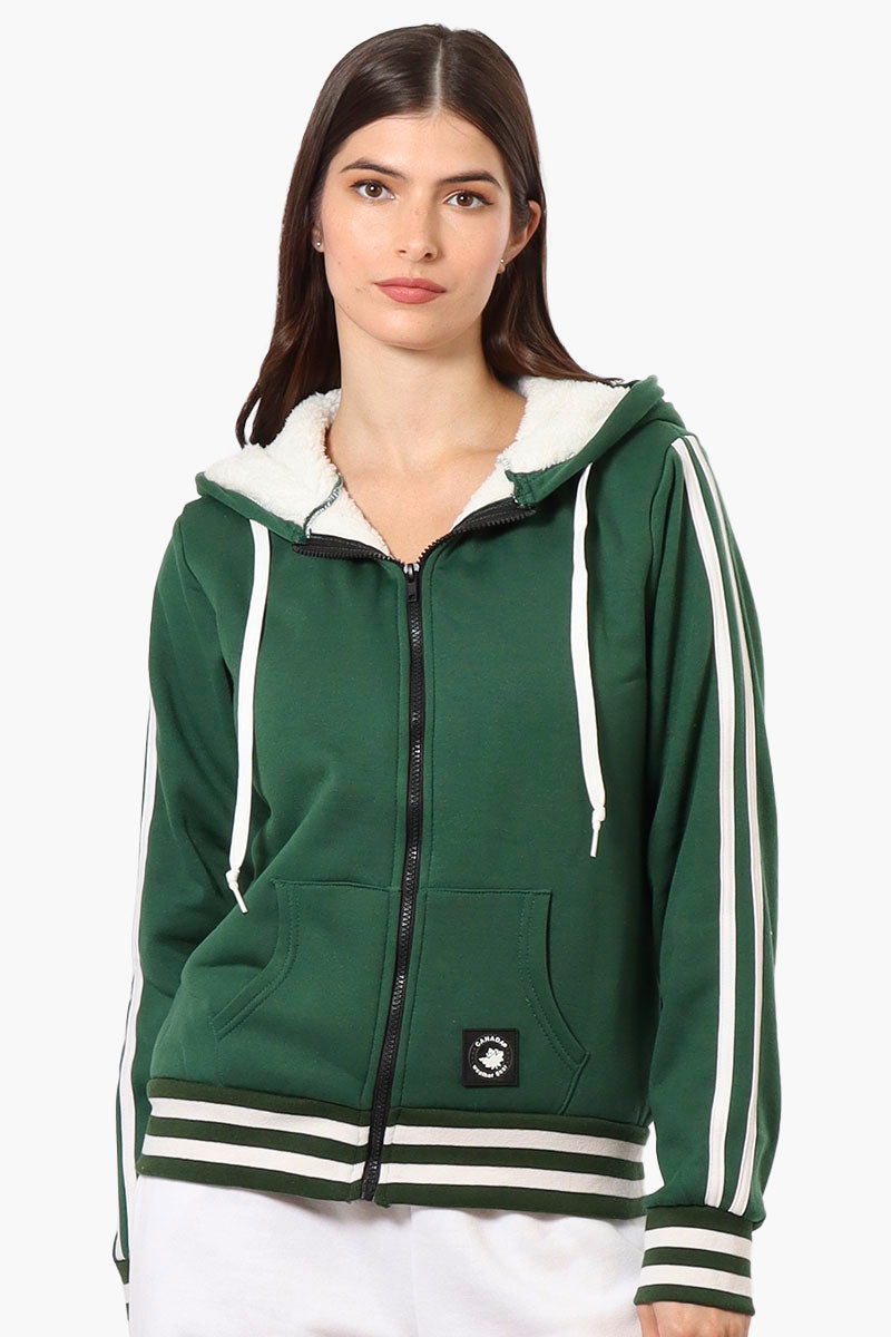 Canada Weather Gear Hooded Sherpa Lined Lightweight Jacket - Green - Womens Lightweight Jackets - Fairweather