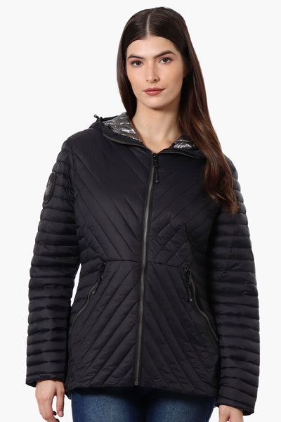 Canada Weather Gear Chevron Quilted Lightweight Jacket - Black - Womens Lightweight Jackets - Fairweather