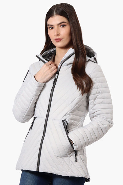 Canada Weather Gear Chevron Quilted Lightweight Jacket - Stone - Womens Lightweight Jackets - Fairweather