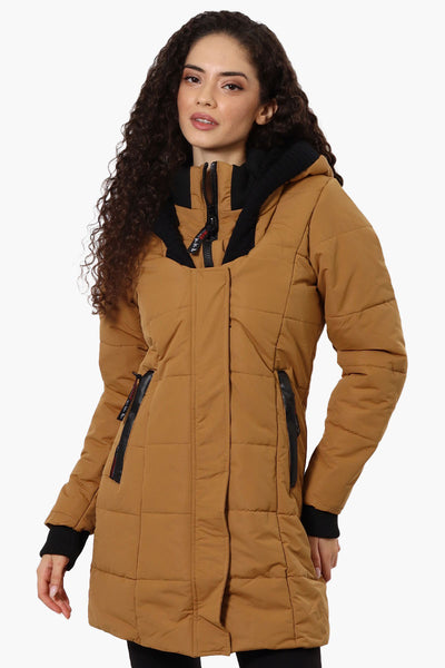 Canada Weather Gear Faux Fur Lined Hood Parka Jacket - Caramel - Womens Parka Jackets - Fairweather