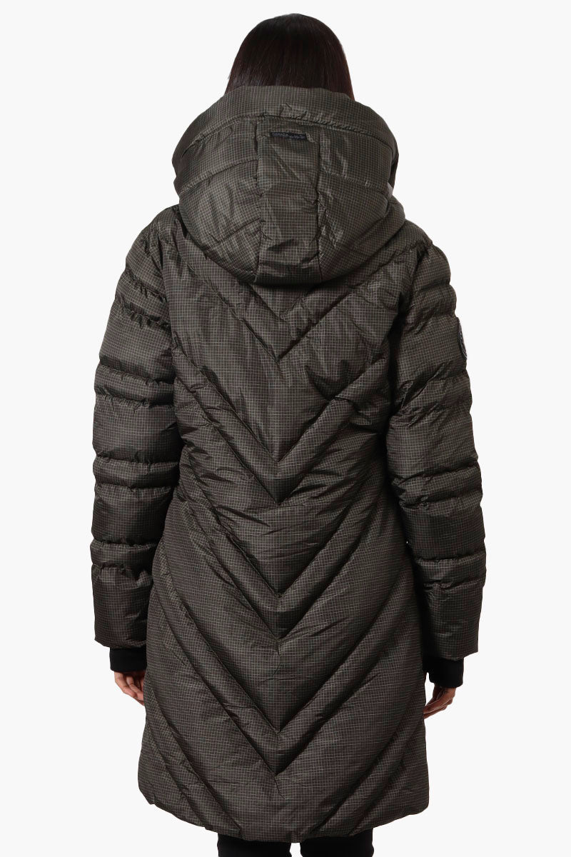 Canada Weather Gear Long Chevron Quilted Parka Jacket - Olive - Womens Parka Jackets - Fairweather