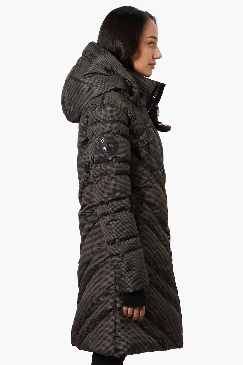 Canada Weather Gear Long Chevron Quilted Parka Jacket - Olive - Womens Parka Jackets - Fairweather