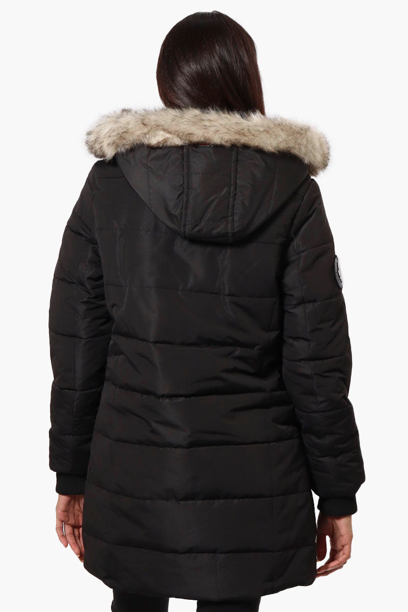 Black women's parka fur hood online