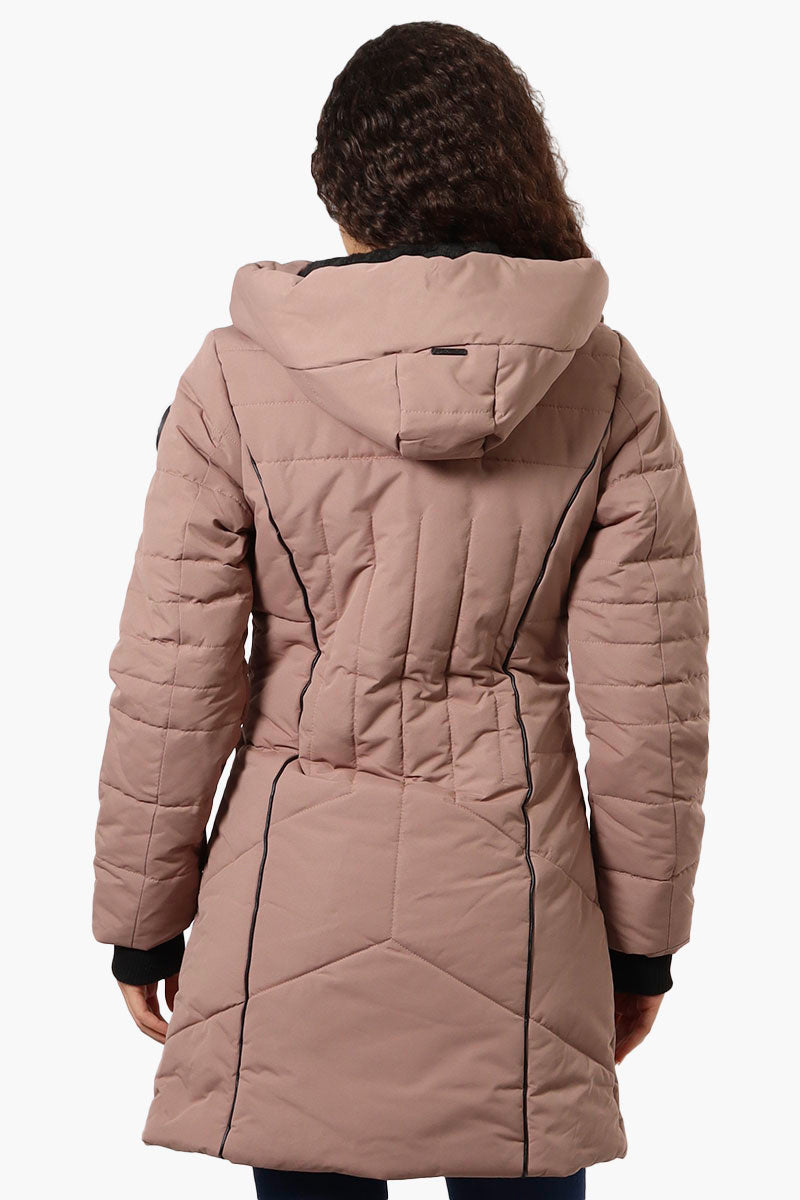 Oppenheimer Double Zip Cinched Waist Parka Jacket - Brown - Womens Parka Jackets - Fairweather