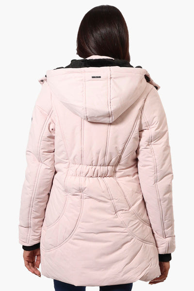 Oppenheimer Hooded Cinched Waist Parka Jacket - Pink - Womens Parka Jackets - Fairweather