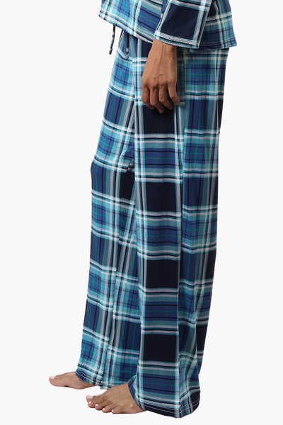 Canada Weather Gear Plaid Wide Leg Pajama Pants - Blue - Womens Pajamas - Fairweather