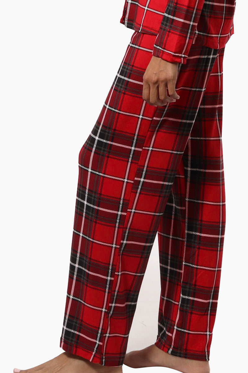 Canada Weather Gear Plaid Wide Leg Pajama Pants - Red - Womens Pajamas - Fairweather