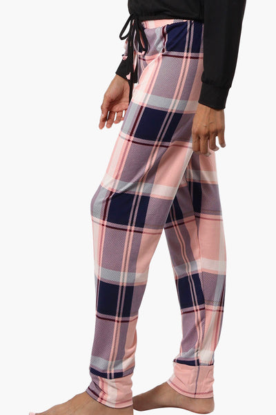 Canada Weather Gear Plaid Tie Waist Jogger Pajama Pants - Pink - Womens Pajamas - Fairweather