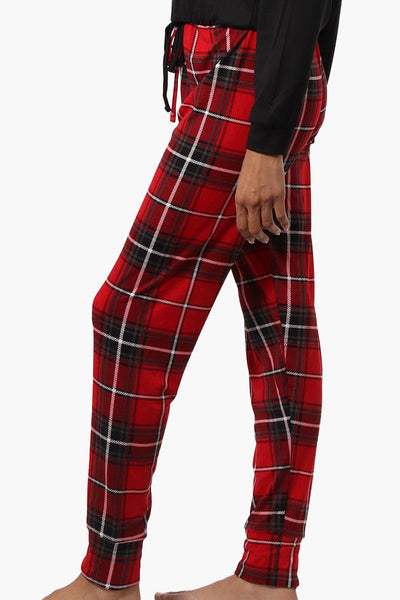 Canada Weather Gear Plaid Tie Waist Jogger Pajama Pants - Red - Womens Pajamas - Fairweather