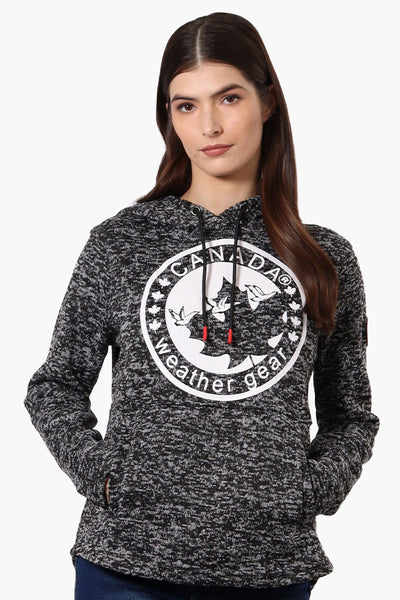 Canada Weather Gear Chest Logo Fleece Hoodie - Black - Womens Hoodies & Sweatshirts - Fairweather