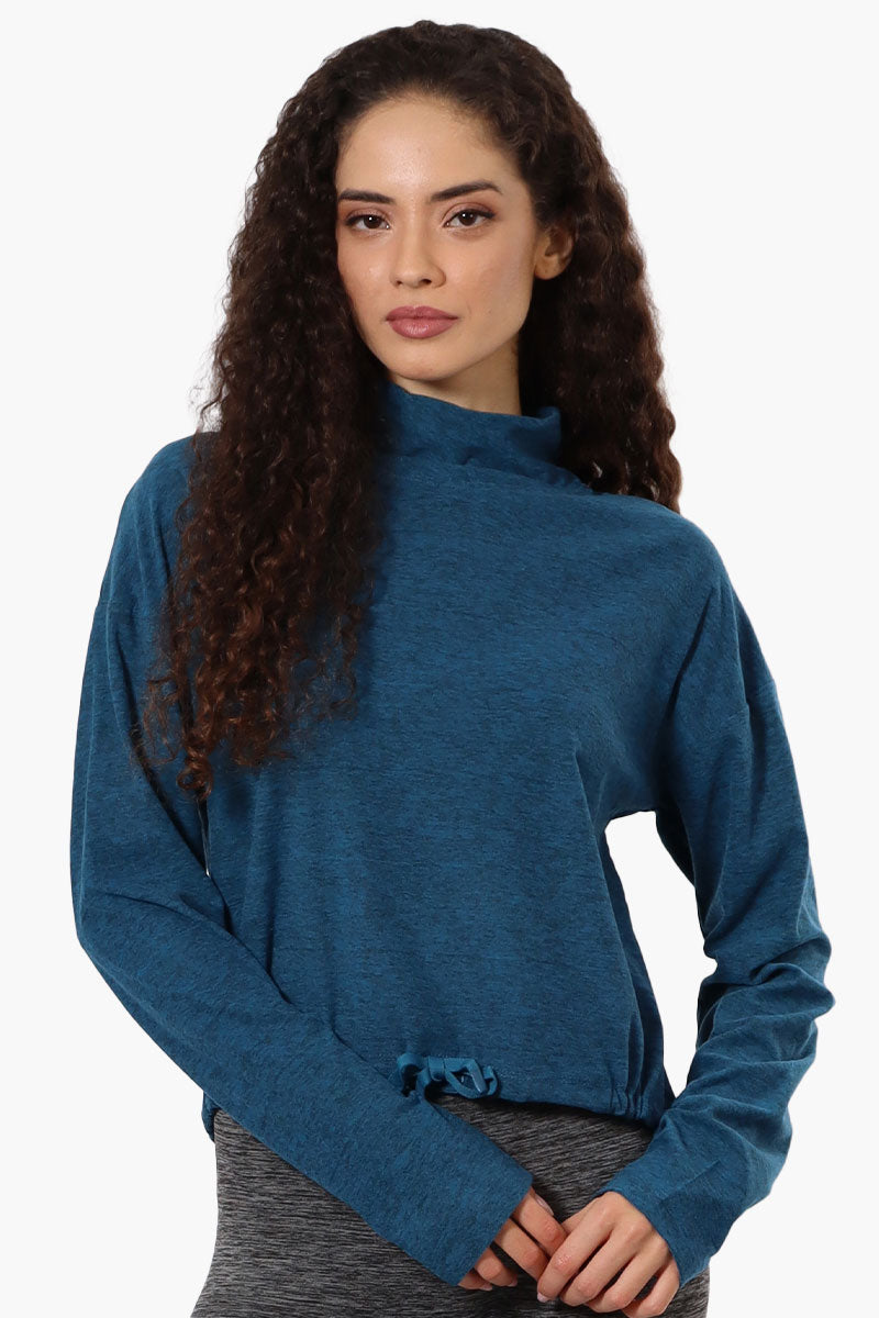 Canada Weather Gear Cowl Neck Long Sleeve Top - Navy - Womens Long Sleeve Tops - Fairweather