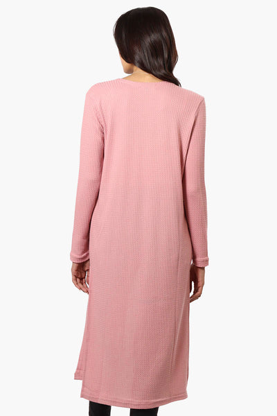 International INC Company Long Sleeve Side Slit Wrap Cardigan - Pink - Womens Cardigans - Fairweather