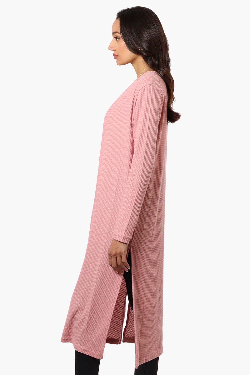 International INC Company Long Sleeve Side Slit Wrap Cardigan - Pink - Womens Cardigans - Fairweather